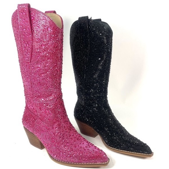 C’mon Barbie Let’s Go Party! Rider Girlie ZOE Pink Rhinestone Cowboy Boots 6 - Picture 4 of 5